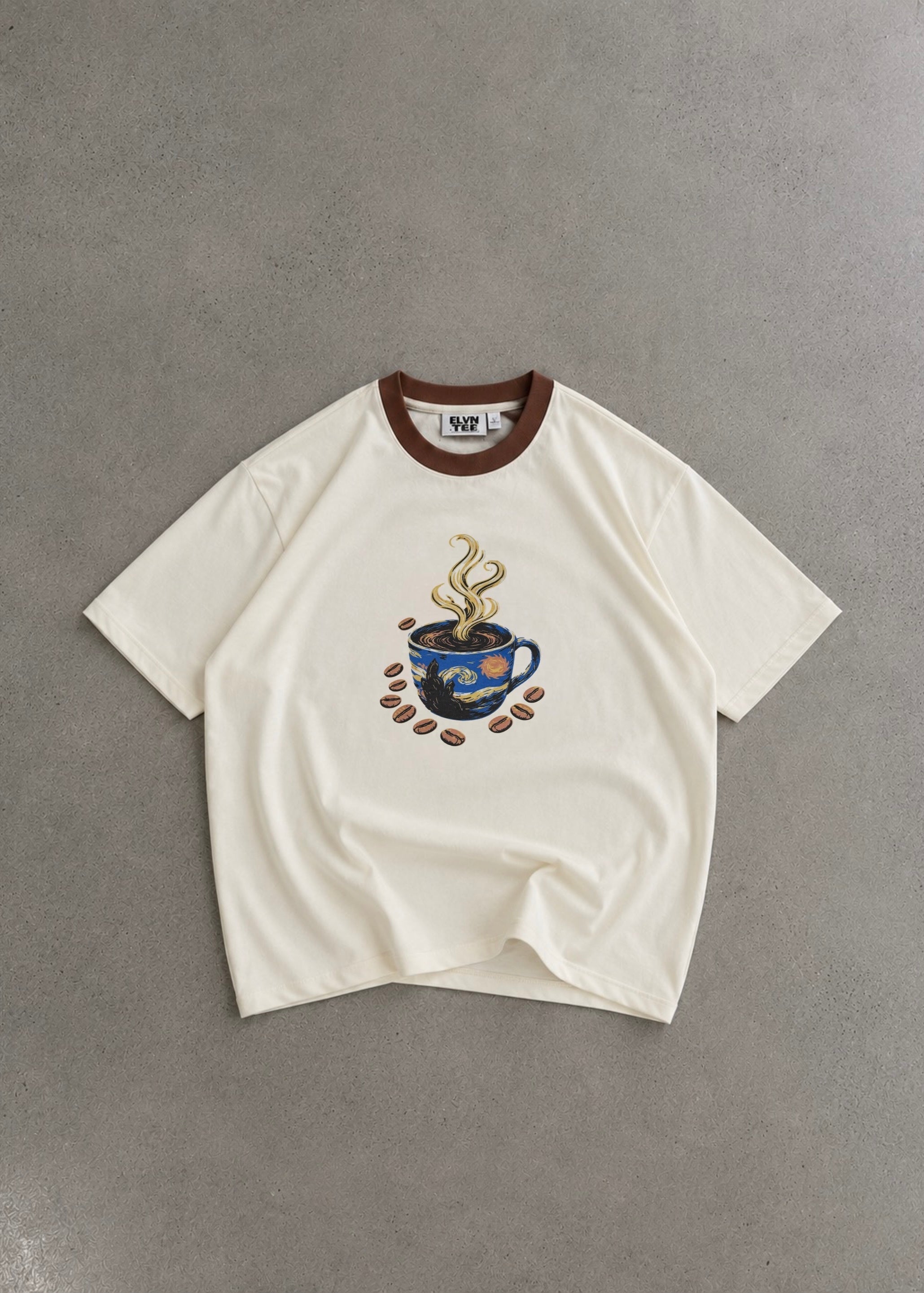 ‘STARRY BREW’ .TEE | CREAM WHITE