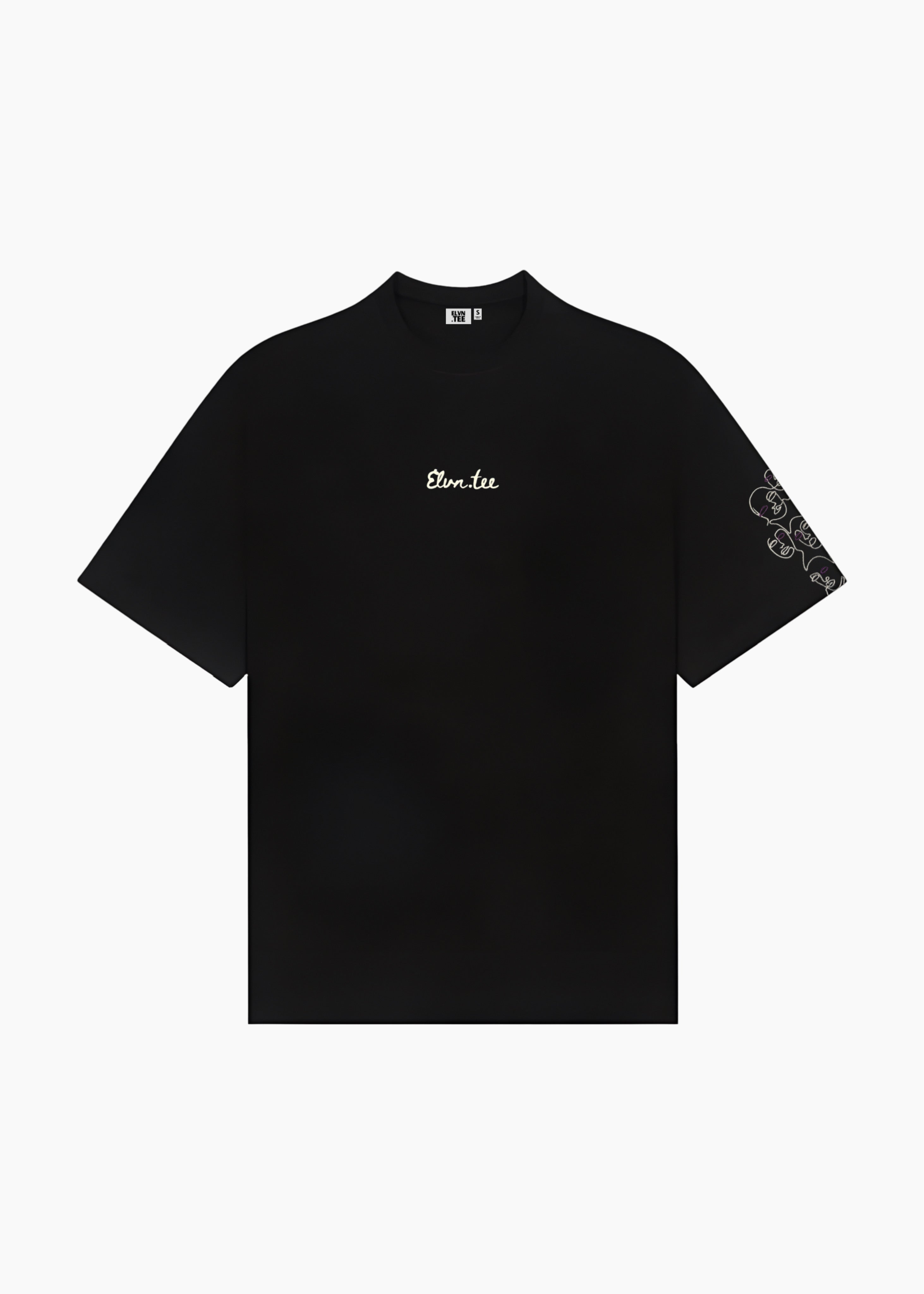 BLACK ‘VOID FACES’ .TEE