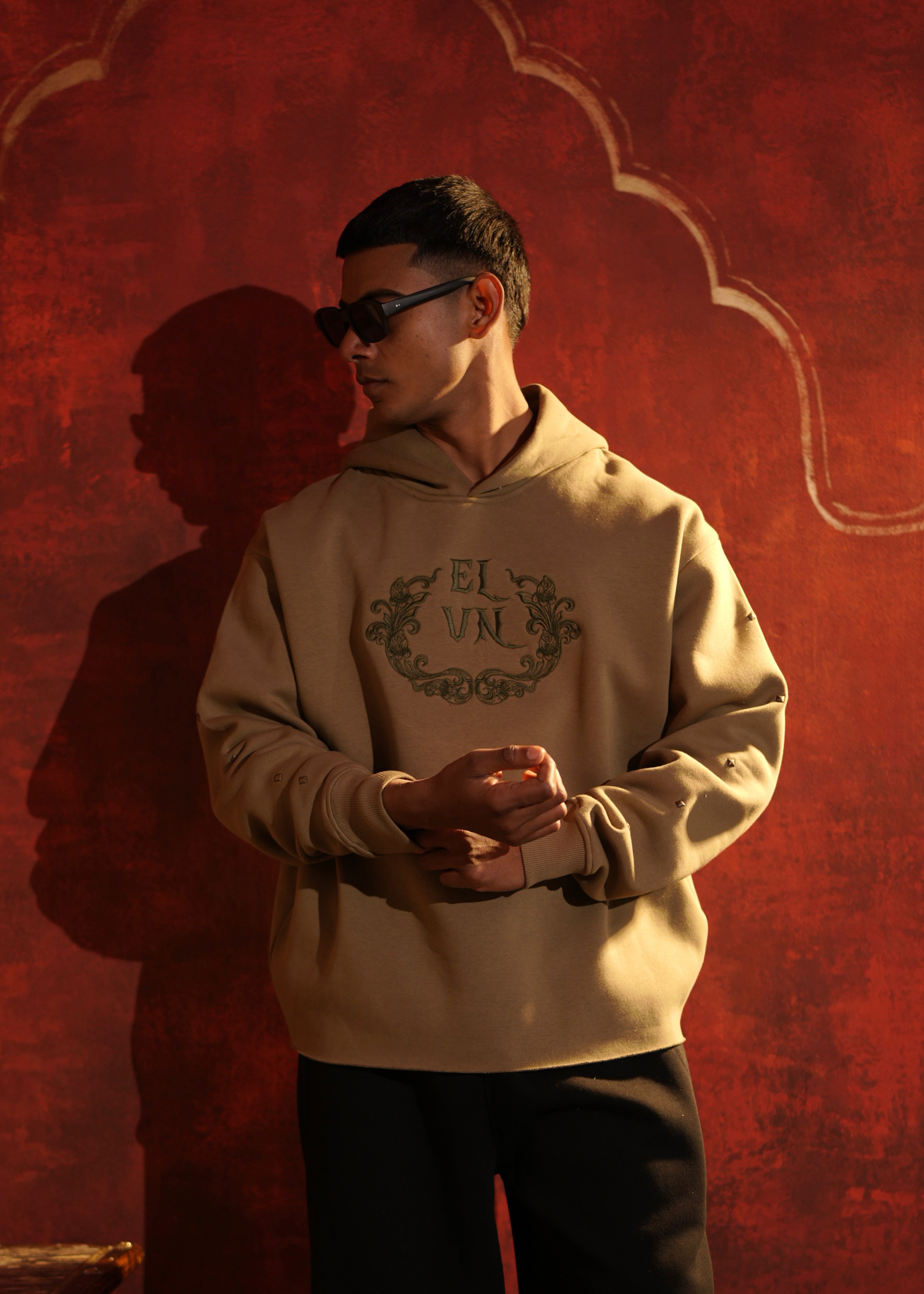 ‘FALLEN GRACE’ CROPPED HOODIE | SAGE GREEN