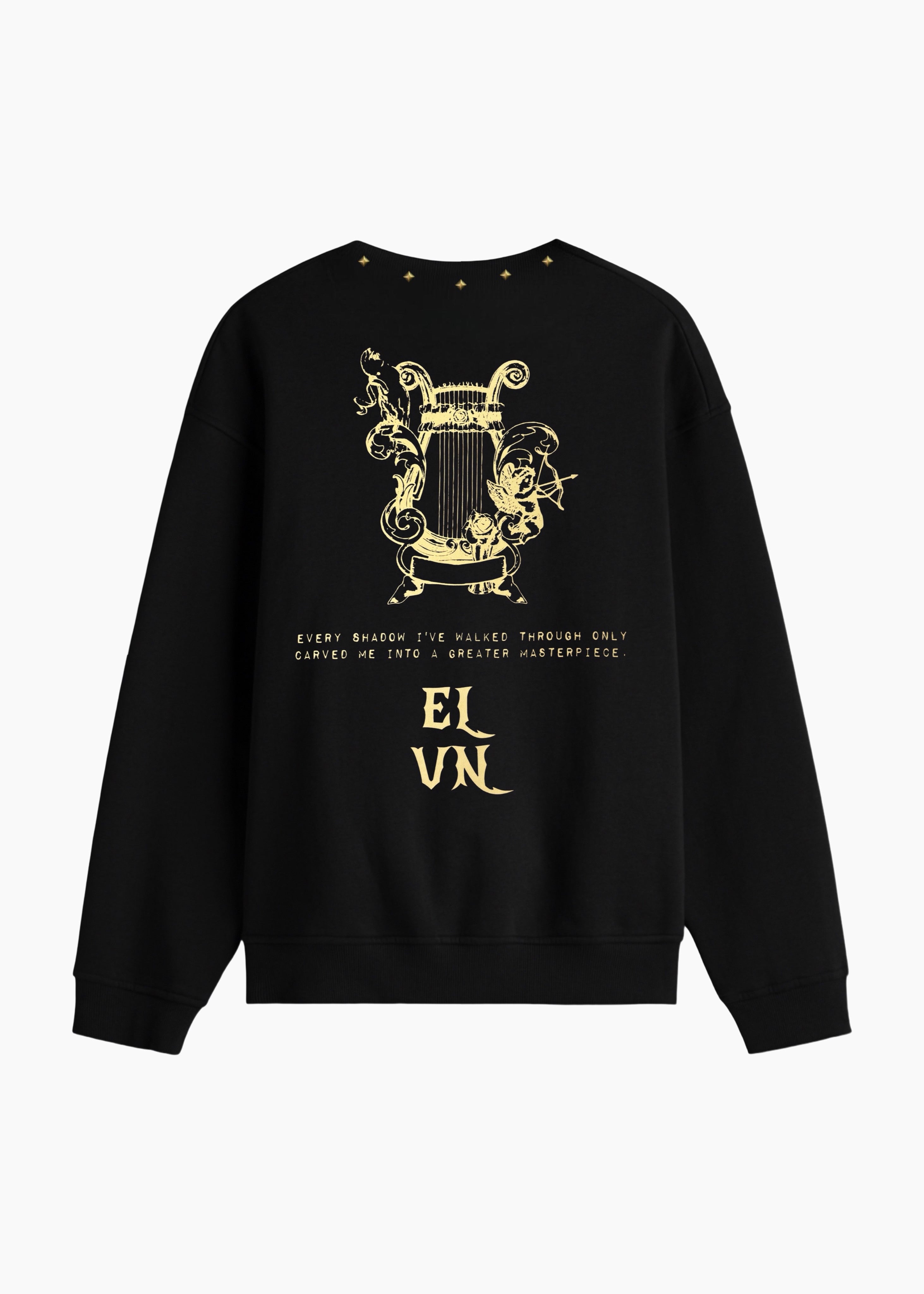 ‘CARVED ELEGANCE’ SWEATSHIRT | BLACK