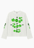 ‘EASE IN DEPTH’ FULL SLEEVE WAFFLE .TEE | OFF WHITE