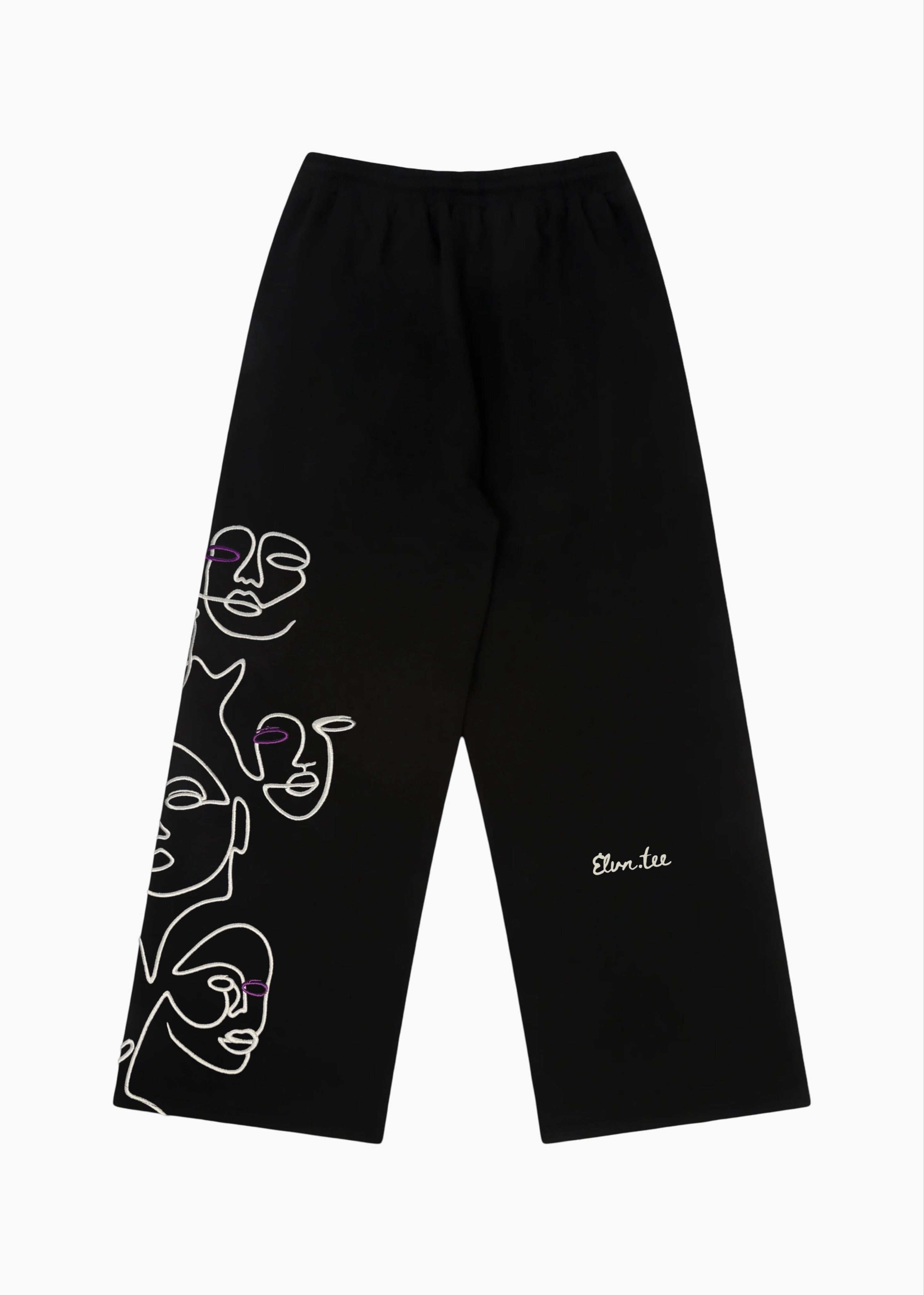 BLACK ‘VOID FACES’ PANTS