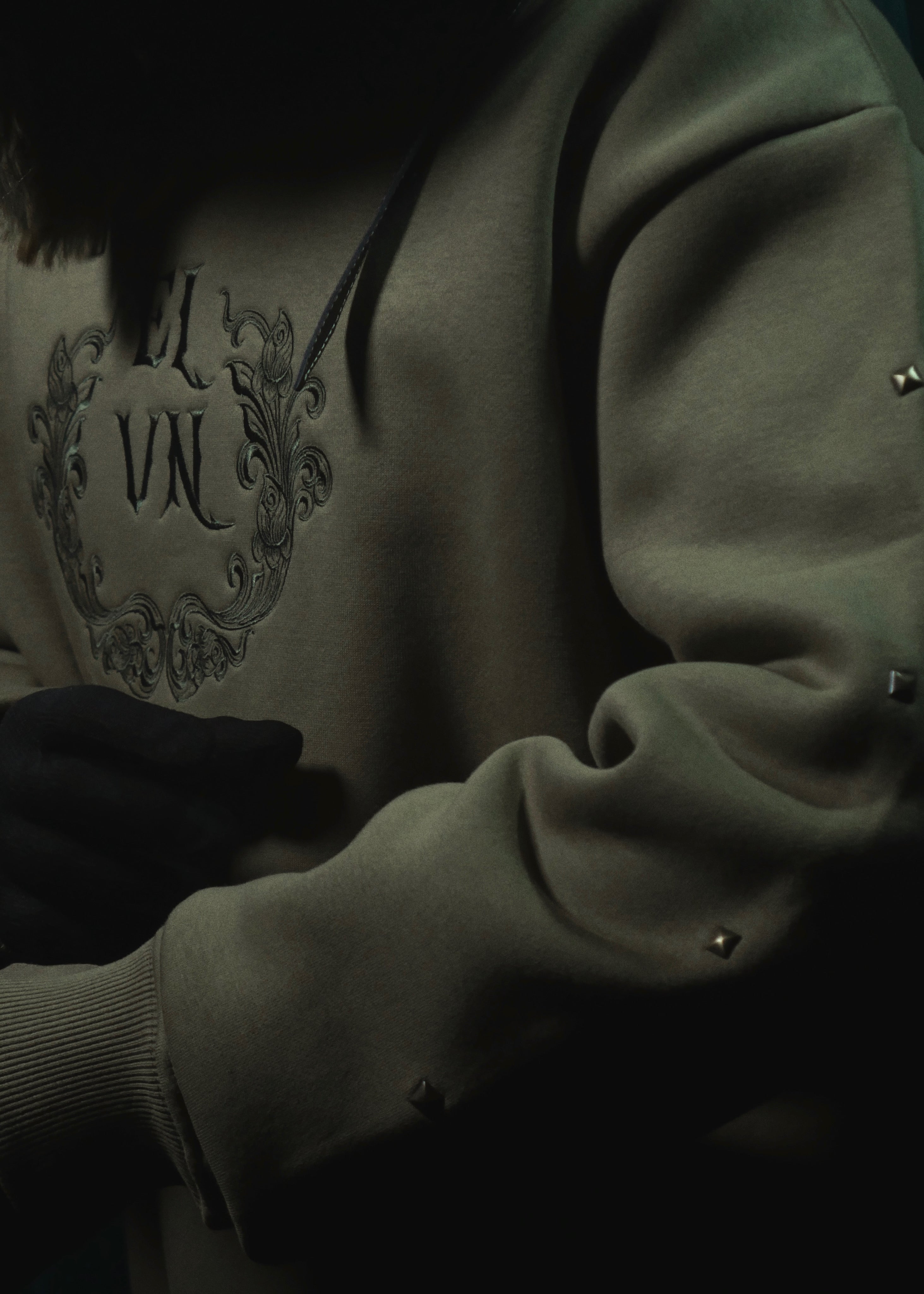 ‘FALLEN GRACE’ HOODIE | SAGE GREEN