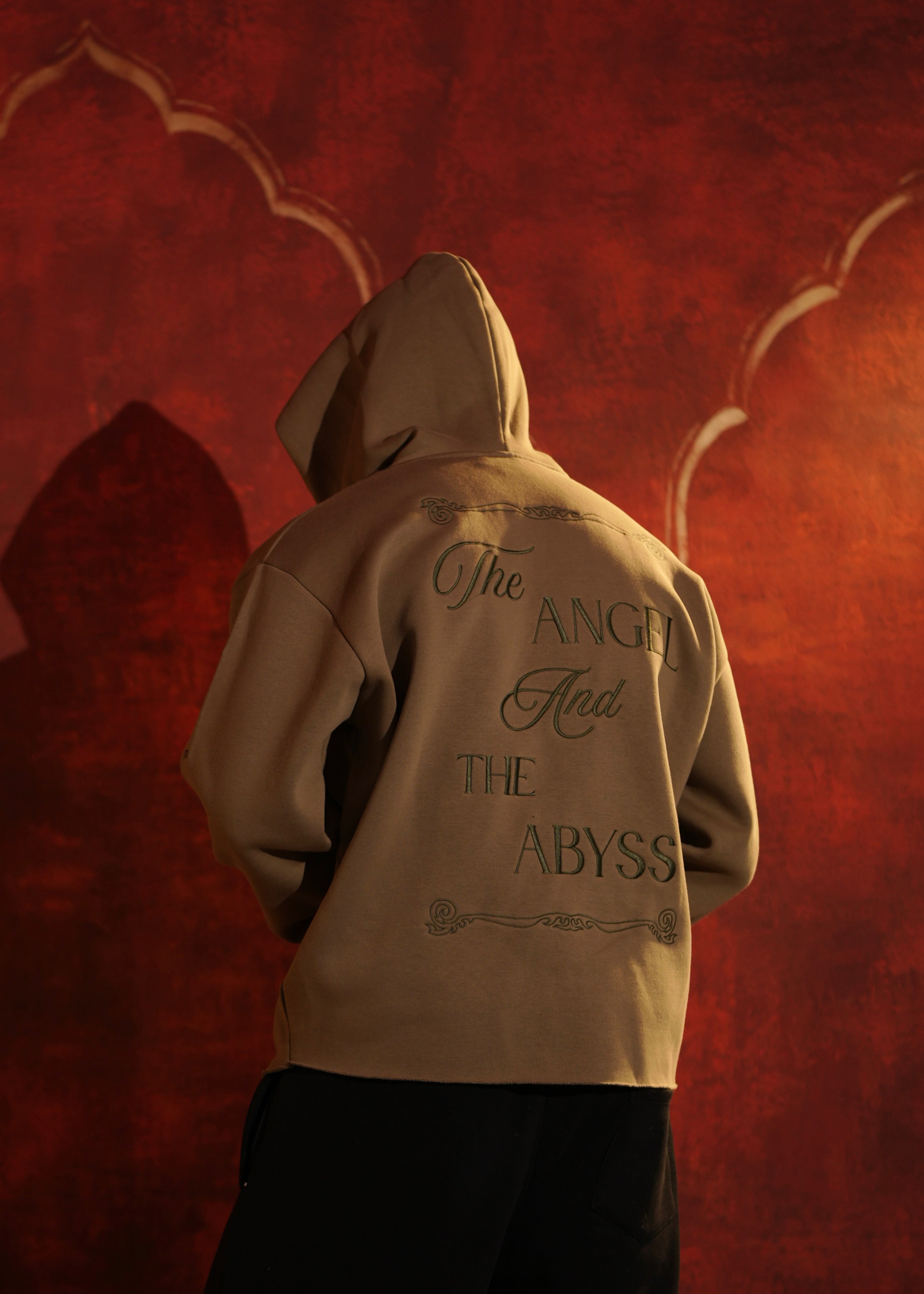 ‘FALLEN GRACE’ CROPPED HOODIE | SAGE GREEN