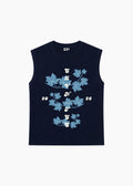 ‘EASE IN DEPTH’ WAFFLE TANK TOP | NAVY BLUE