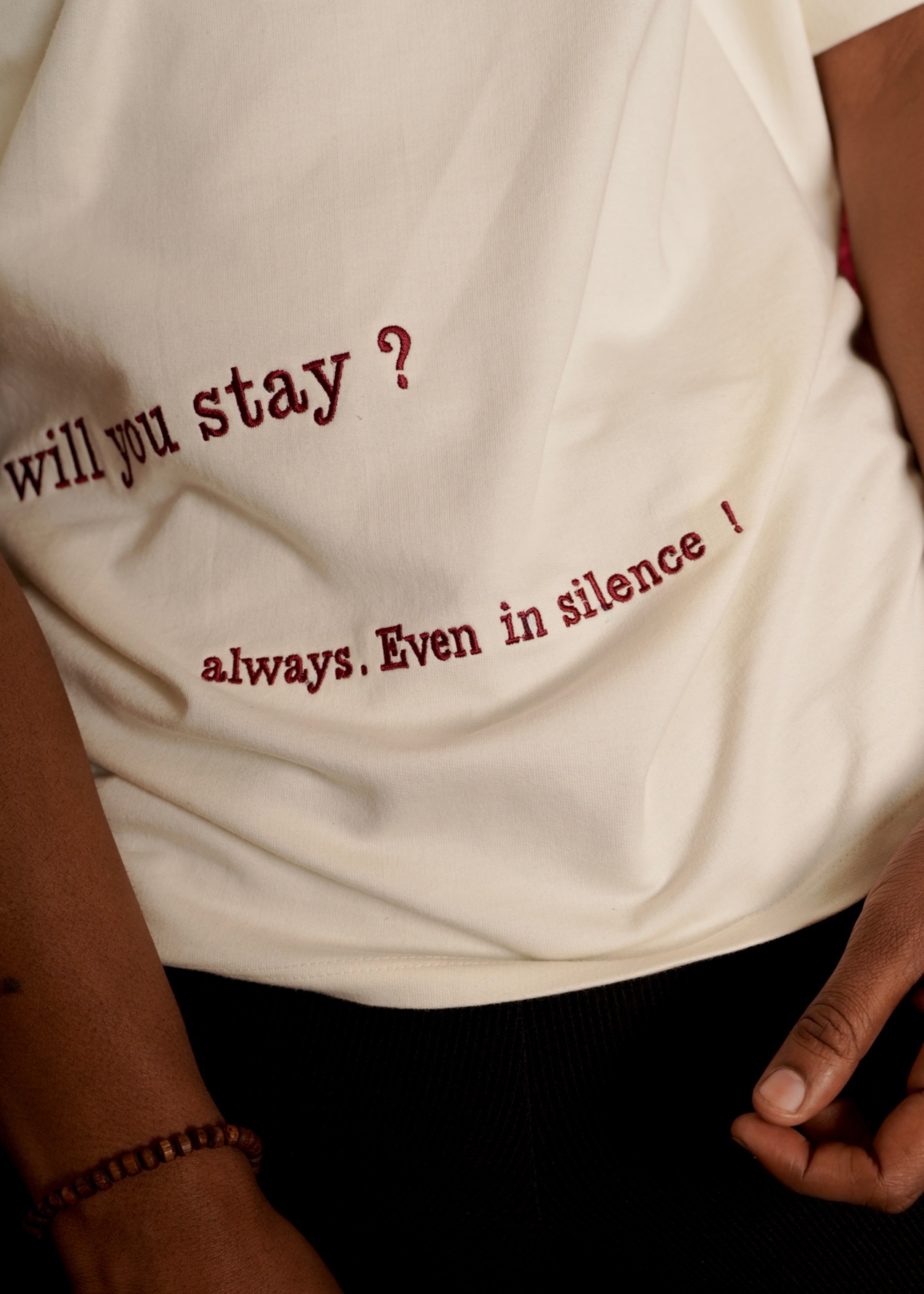 ‘QUIET PROMISE’ .TEE | OFF WHITE