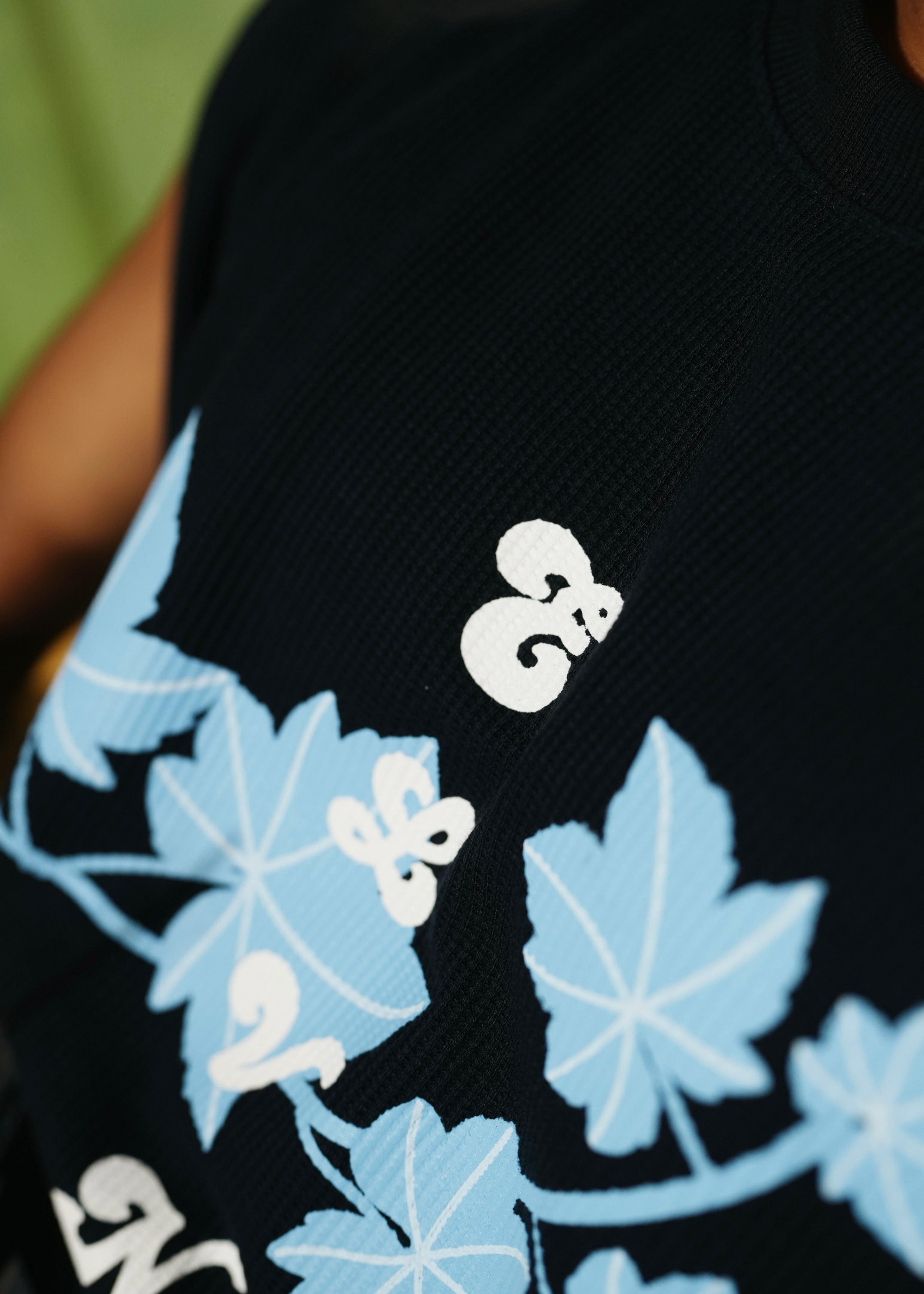 ‘EASE IN DEPTH’ WAFFLE TANK TOP | NAVY BLUE