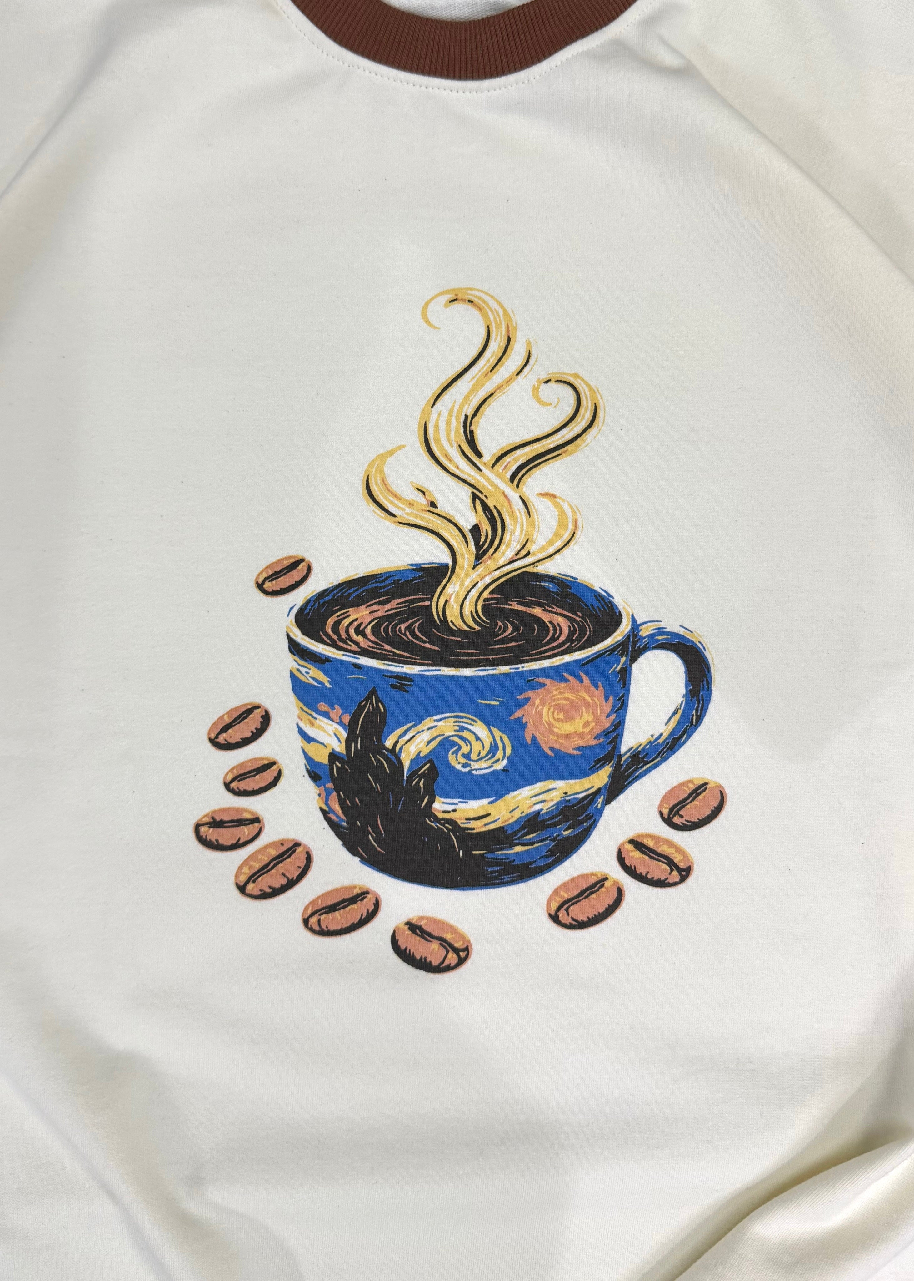 ‘STARRY BREW’ .TEE | CREAM WHITE