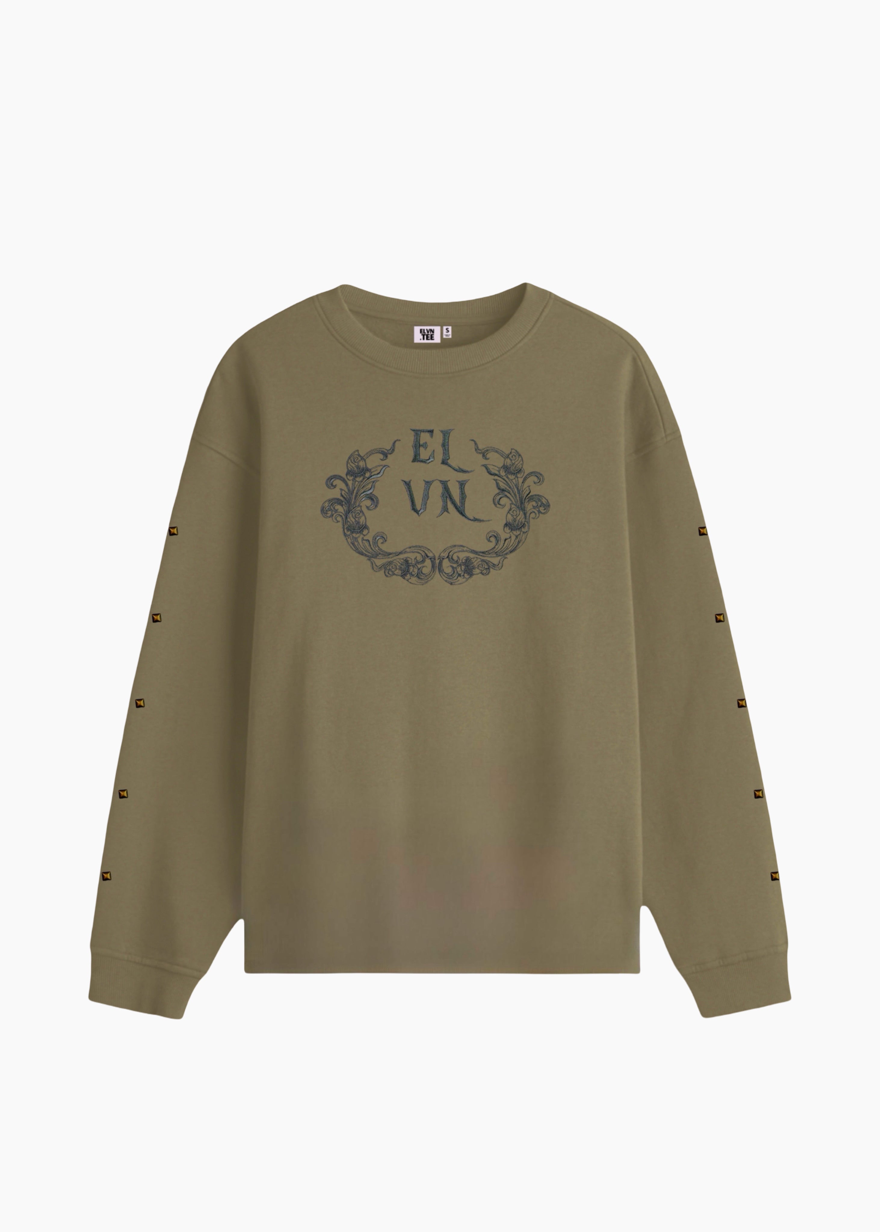‘FALLEN GRACE’ CROPPED SWEATSHIRT | SAGE GREEN